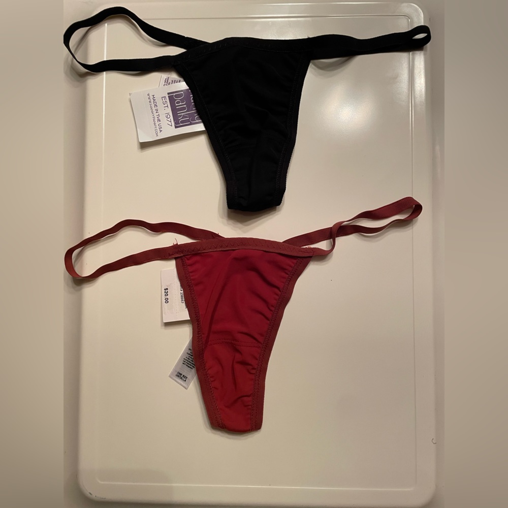 New HANKY PANKY Breathe Soft G-String Thong Panties One Size Lot of 2